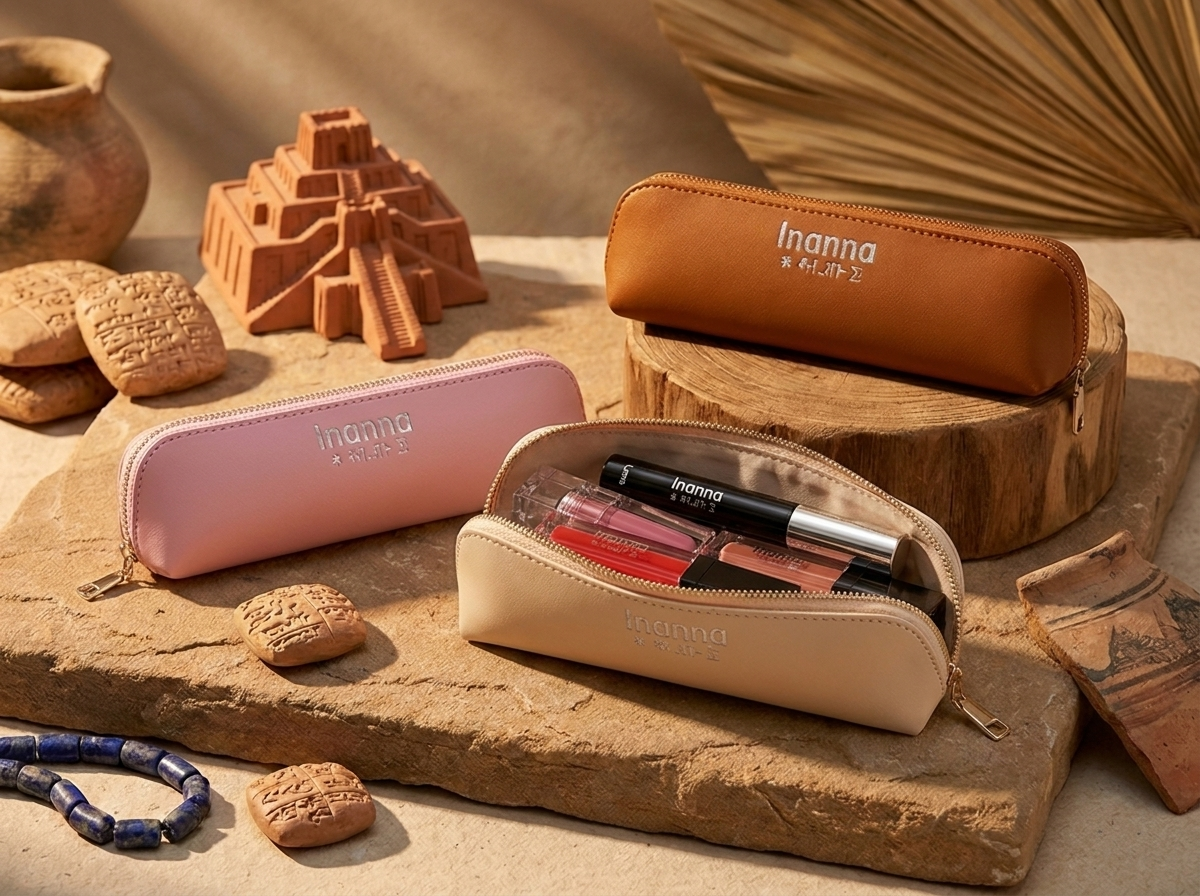 Brown Makeup Bag